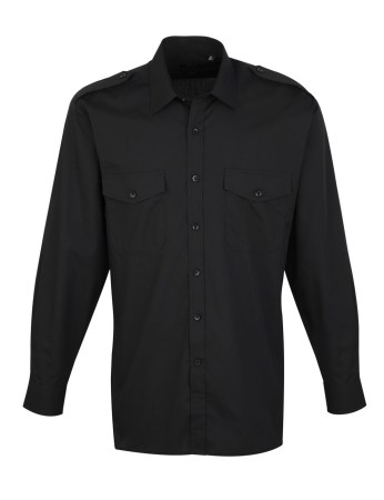  Ανδρικό Πουκάμισο (PR210) μάυρο